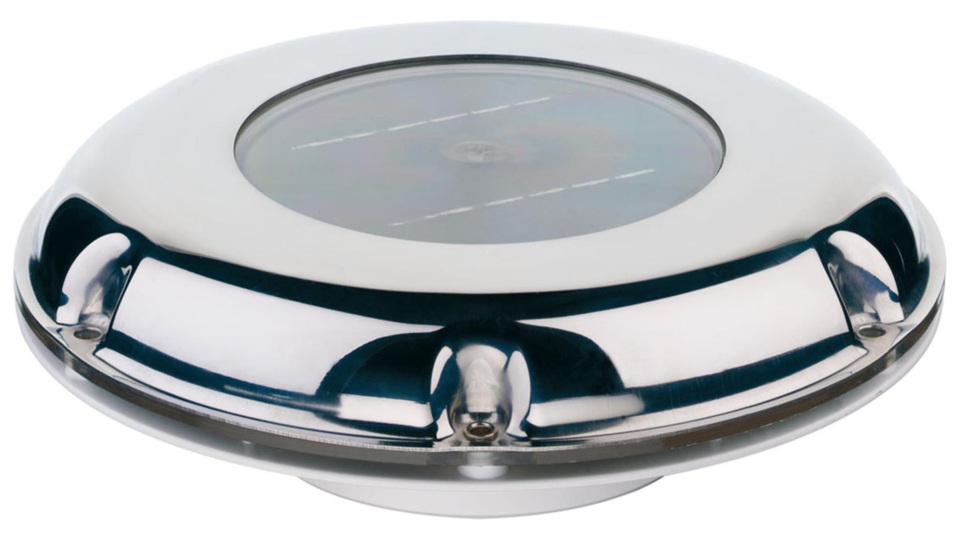 Lindemann Solarlüfter Smart Vent (mit Akku) Edelstahlabdeckung