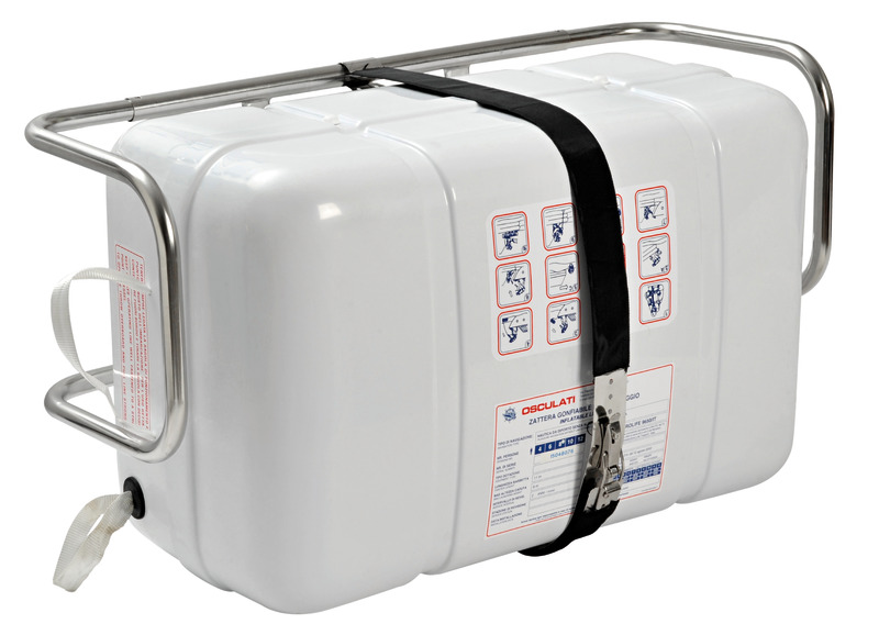 Osculati Universalhalter für Rettungsinseln, waagerecht Osculati Universalhalter für Rettungsinseln, waagerecht