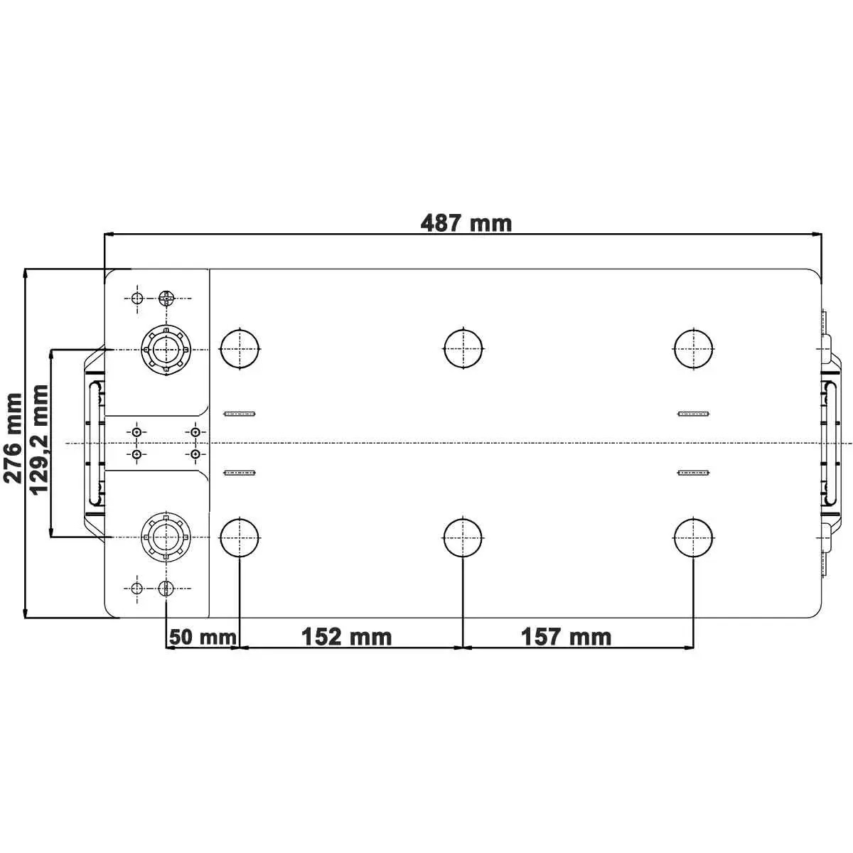 Vetus AGM Batterie 220 Ah, 514 x 274 x 242 mm, 60,7 kg Vetus AGM Batterie 220 Ah, 514 x 274 x 242 mm, 60,7 kg