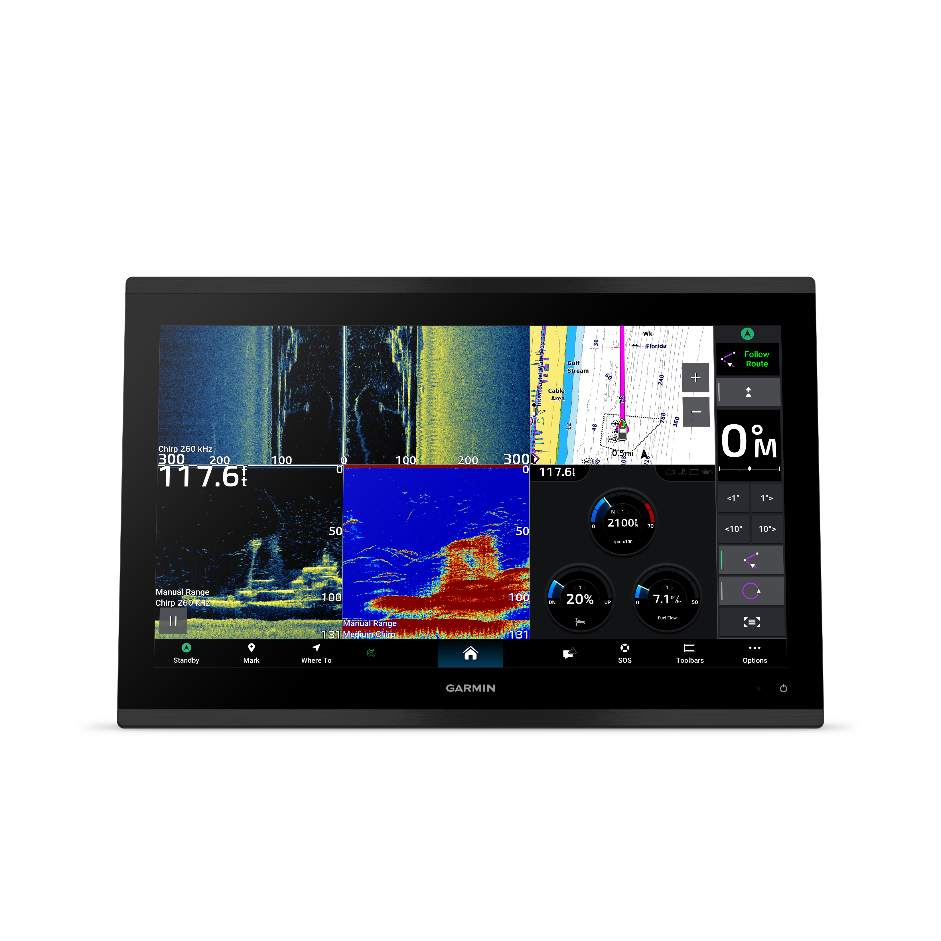 Garmin GPSMAP 9017xsv Premium-Kartenplotter und Echolot 17"