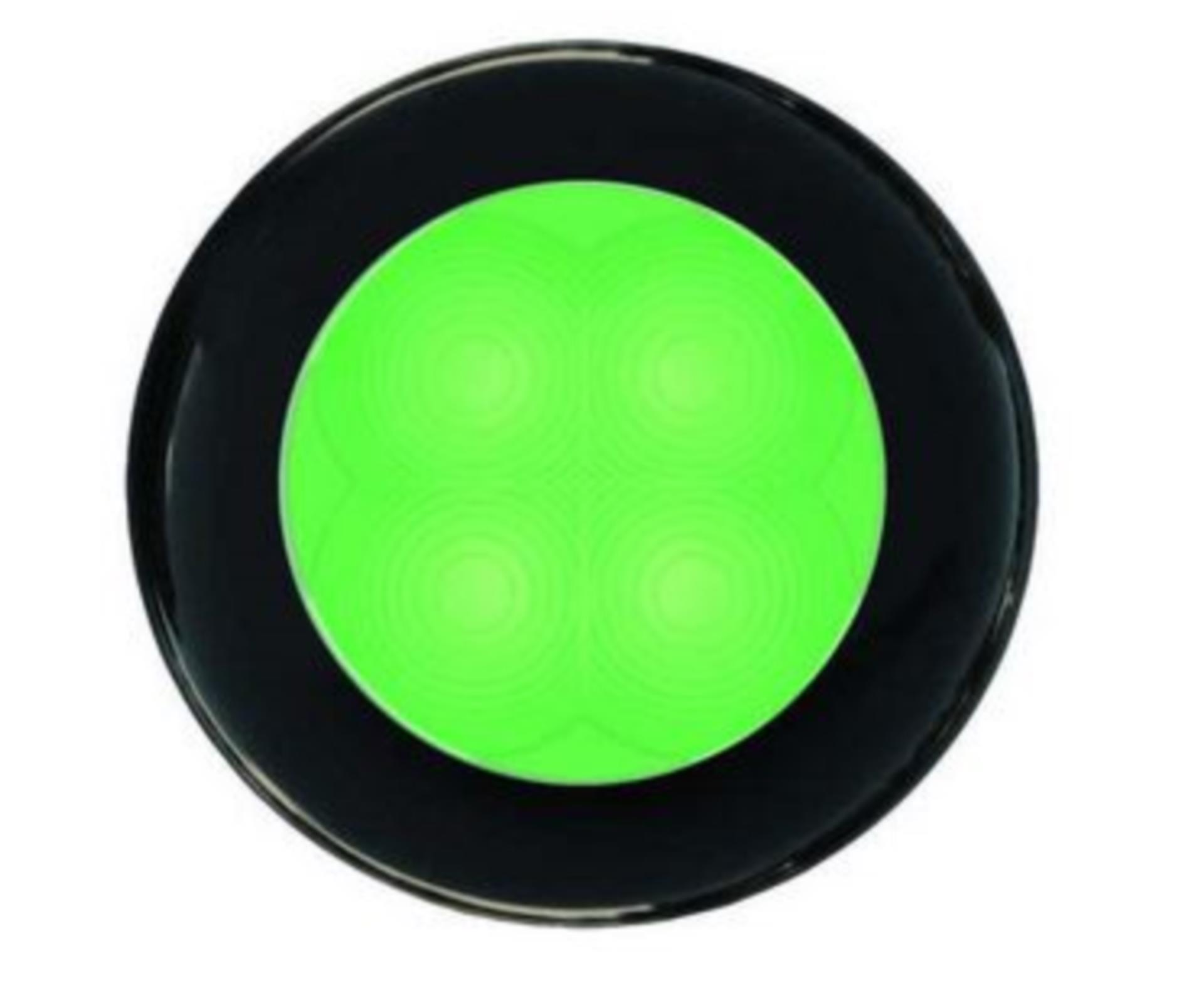 Hella Marine Leuchte, rund, grünes LED,  Schwarz