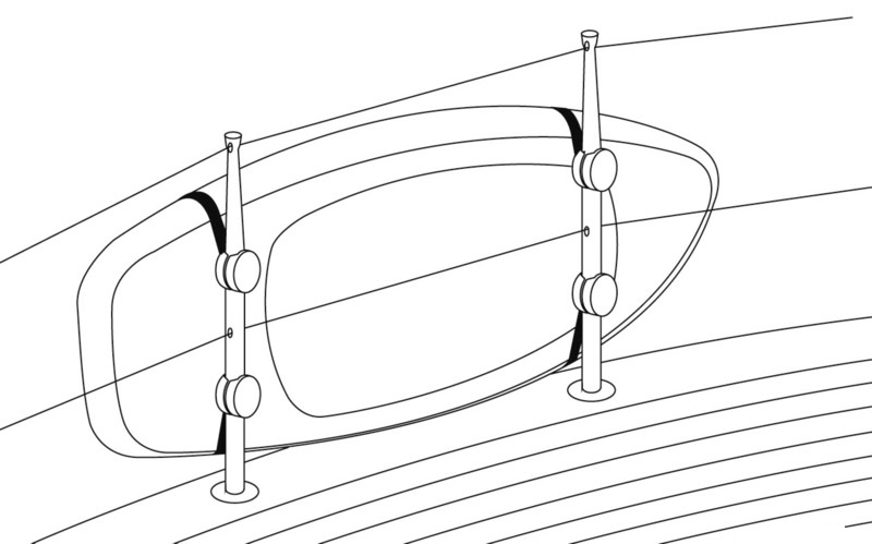 Osculati Rellingshalterung für SUP & Gangways, 20 / 28 mmØ