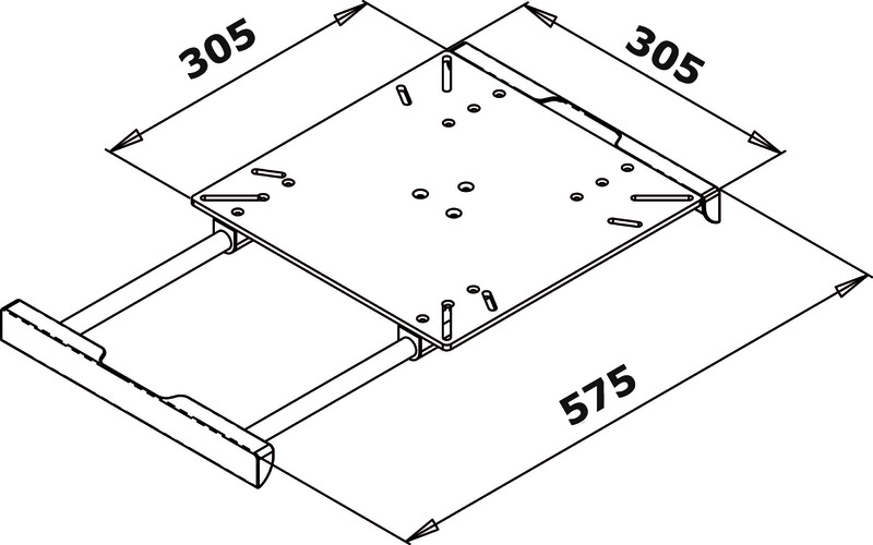Osculati Gleitschiene für Klapptische, einseitig