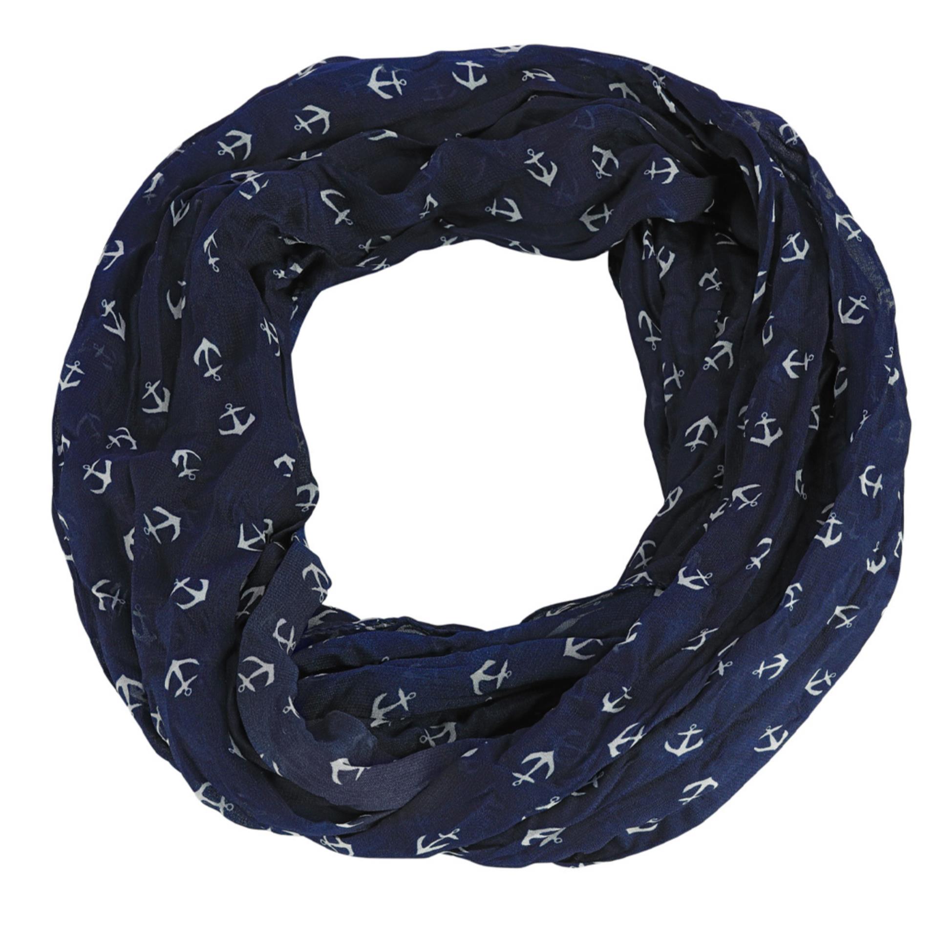 Modas Loopschal „Anker“ Blau