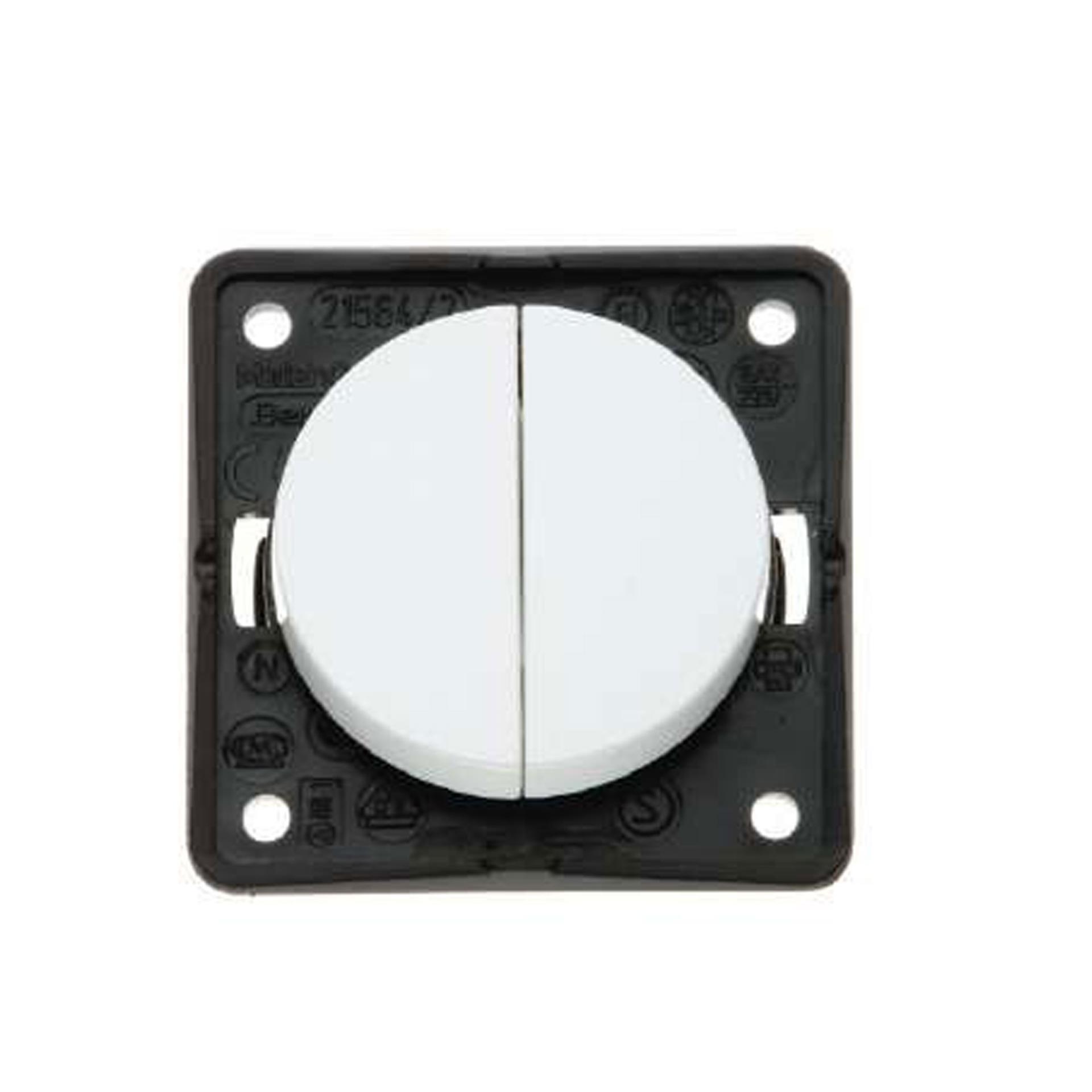 Berker 230 V Wippschalter Doppel, weiss