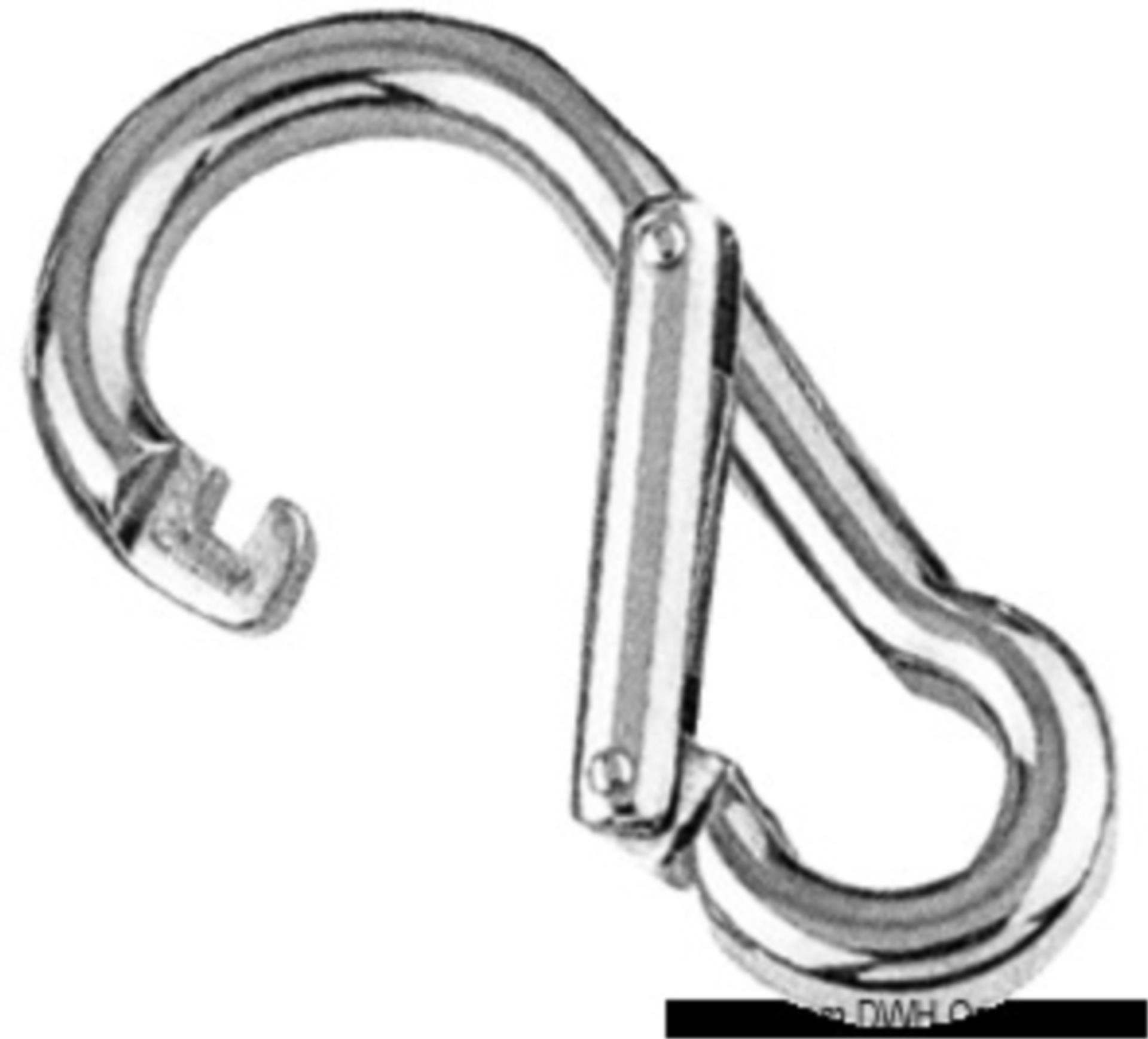Karabiner Edelstahl mit weiter Öffnung, 120 mm (Öffnung: 26 mm)