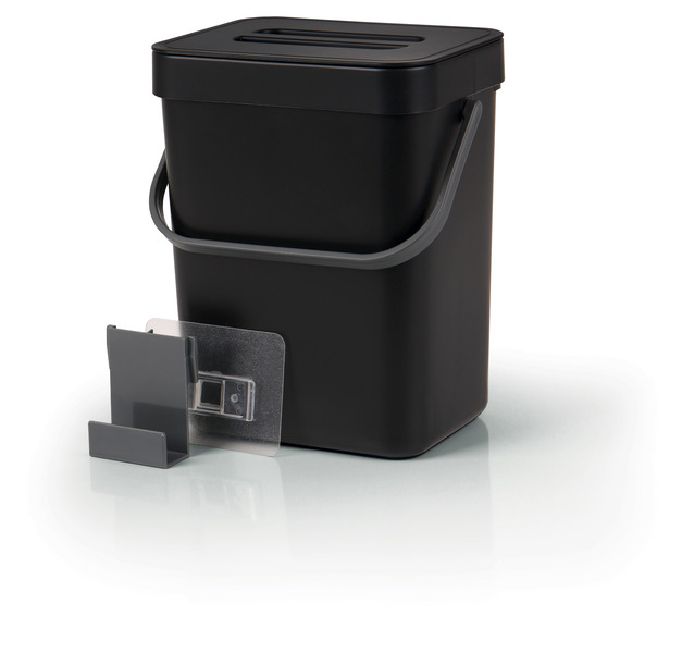 Reimo Mülleimer mit Deckel, 5 Liter (H 24,5 x B 19 x T 15 cm)