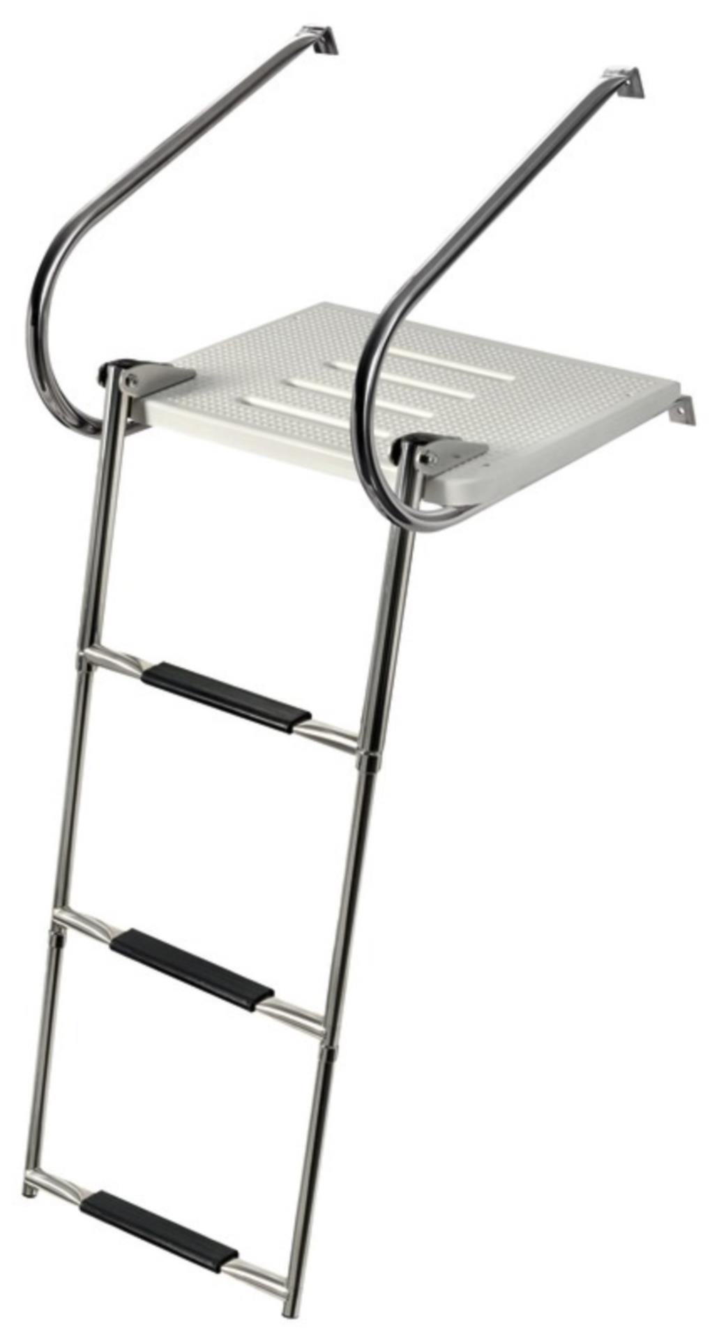 Badeplattform Glasfaser mit Leiter