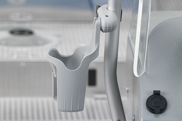 Linder Becherhalter 2er Pack, grauer Kunststoff