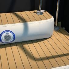 Gisa Tex Gisatex Marinefloor Antislide Teak-Design mit schwarzen Streifen
