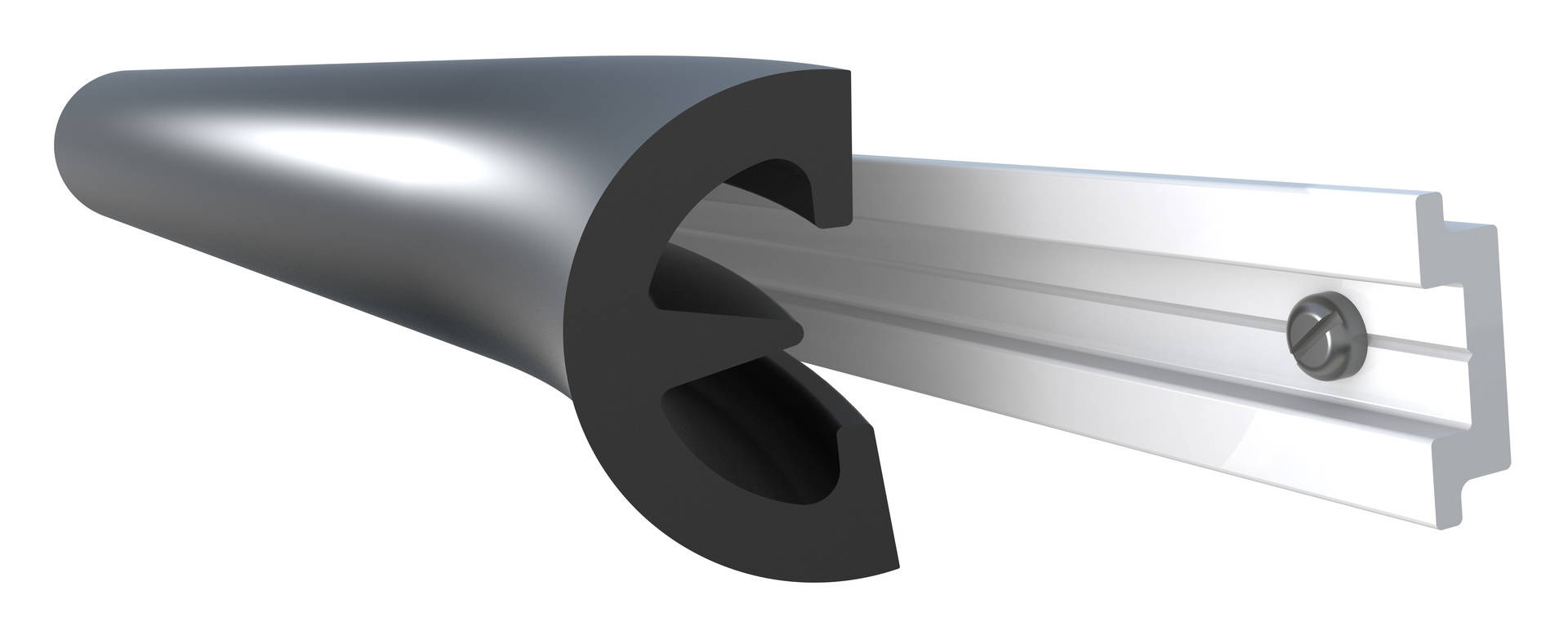 Wilks Scheuerleiste PVC BUMP 53, Schwarz