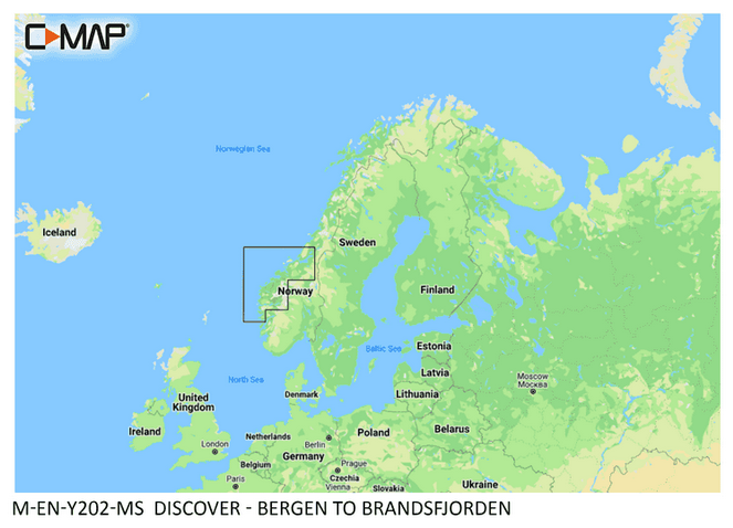 C-MAP DISCOVER M-EN-Y202-MS Bergen to Brandsfjorden