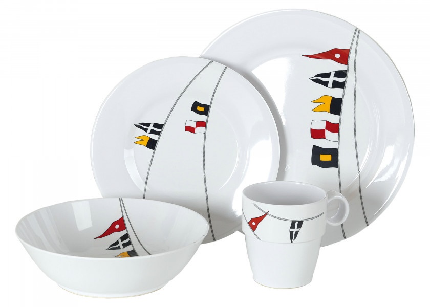 Marine Business Geschirrset Regatta, 16 Teilig (4 Personen)