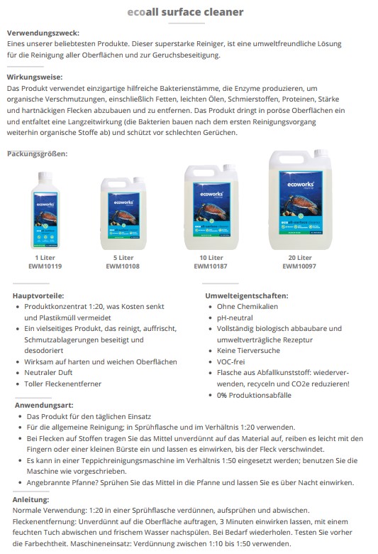 Ecoworks Marine EcoWorks All Surface Cleaner (Universalreiniger), 1 Liter