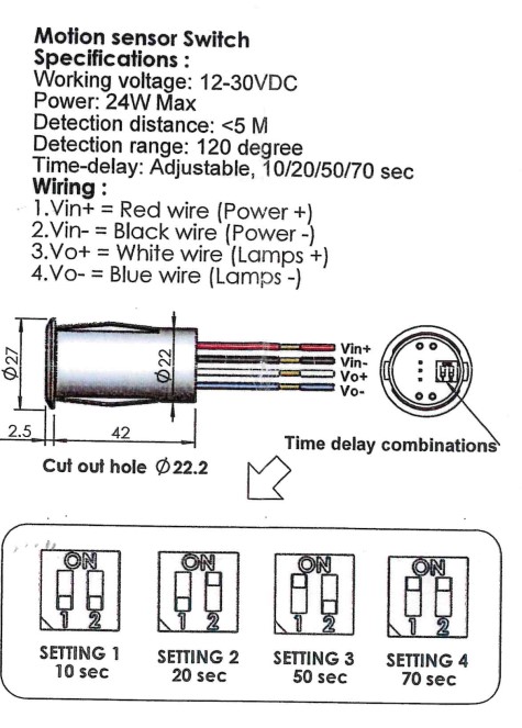 Osculati Bewegungsmelder, Infrarot