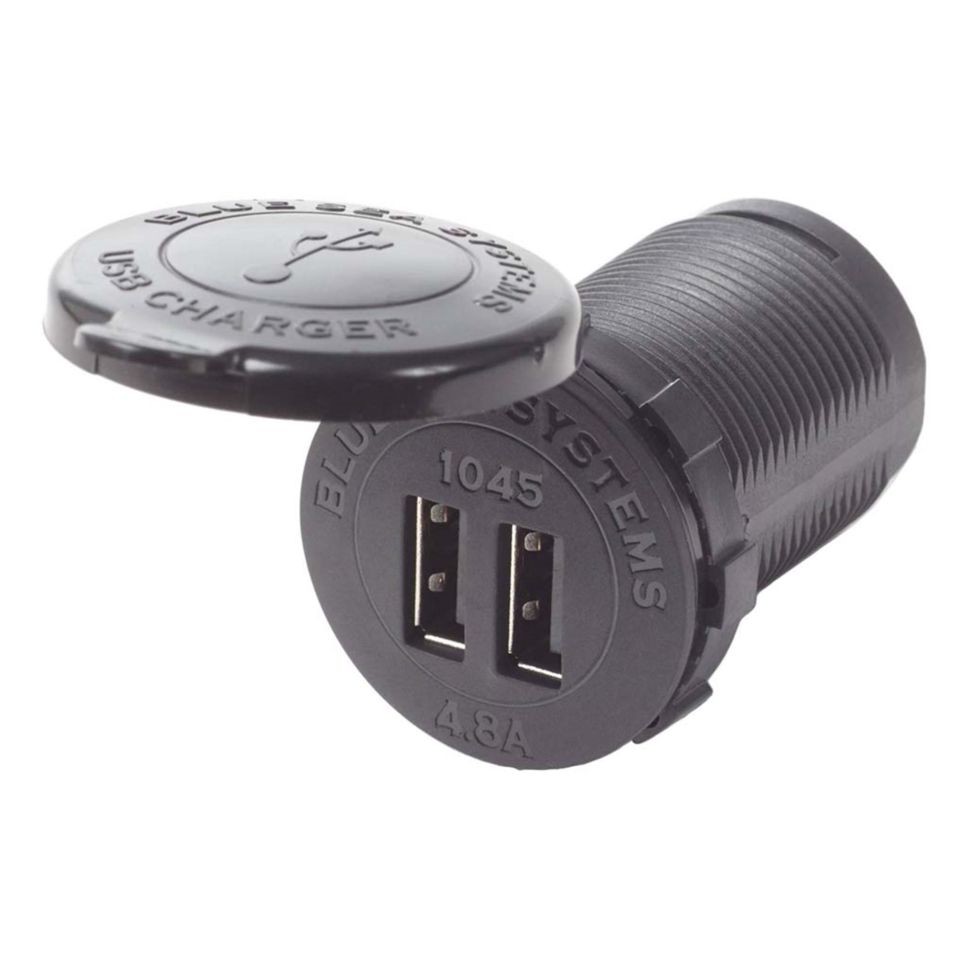 Blue Sea USB Doppelsteckdose 4,8 A, rund