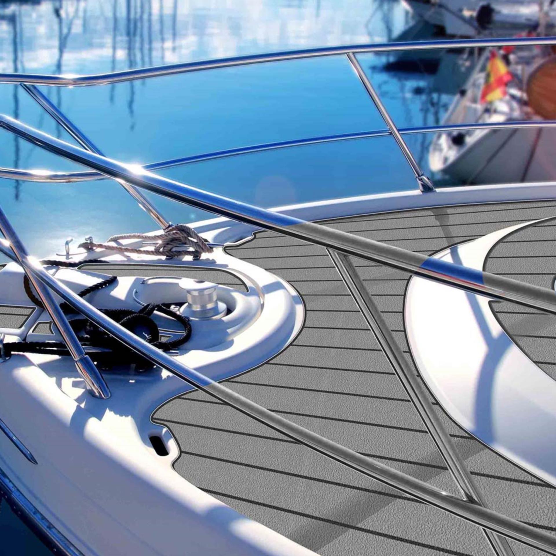 Gisa Tex GISATEX® MARINEFLOOR Antislide grau / schwarz, Breite 1,5 m