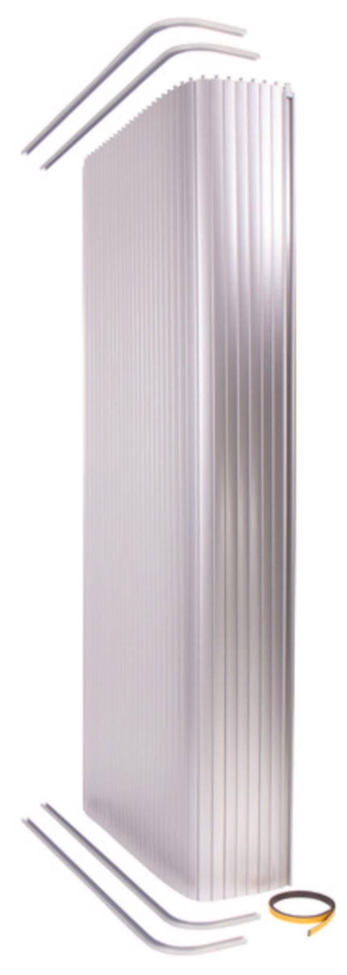 Reimo Duschtür Rollade silber, 198 x 100 cm