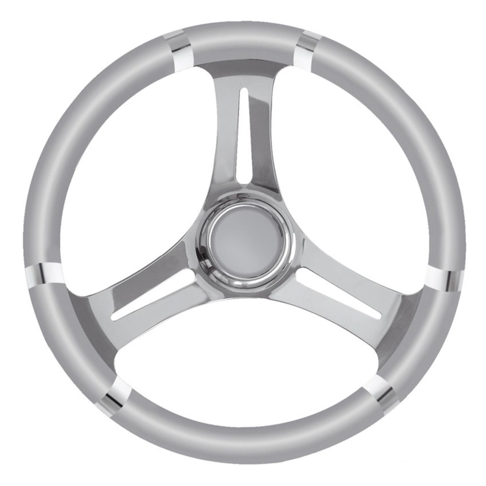 Osculati Lenkrad Sport Grau mit Edelstahlspeichen, 350 mmØ