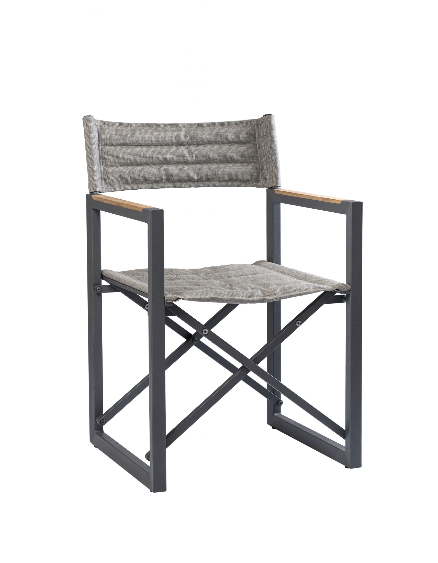 ARC Marine Regiestuhl The Square Aluminium grau/ Jute