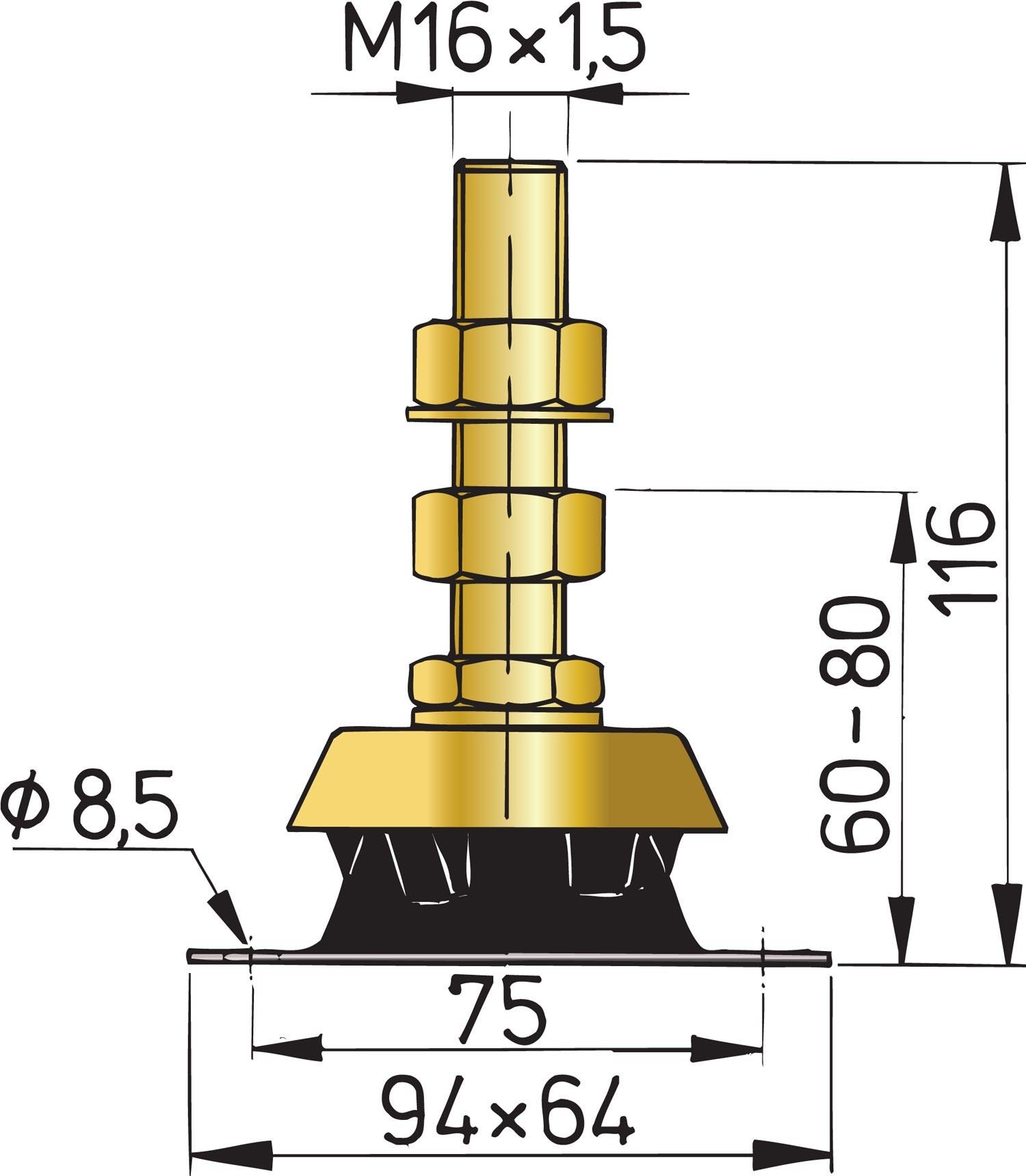 Vetus Motorlager K25