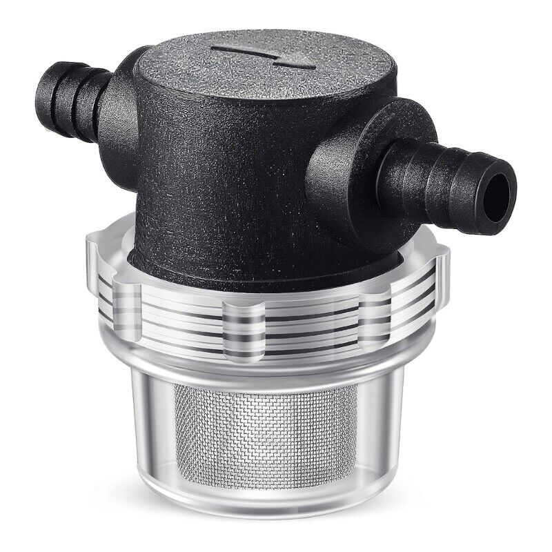 Shurflo Wasserfilter (Ein 12 mmØ, Aus 12 mmØ Schlauch)
