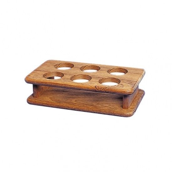 ARC Marine Teak Schnapsglashalter, 6er im Rechteck (23 x 6 x 13 cm)