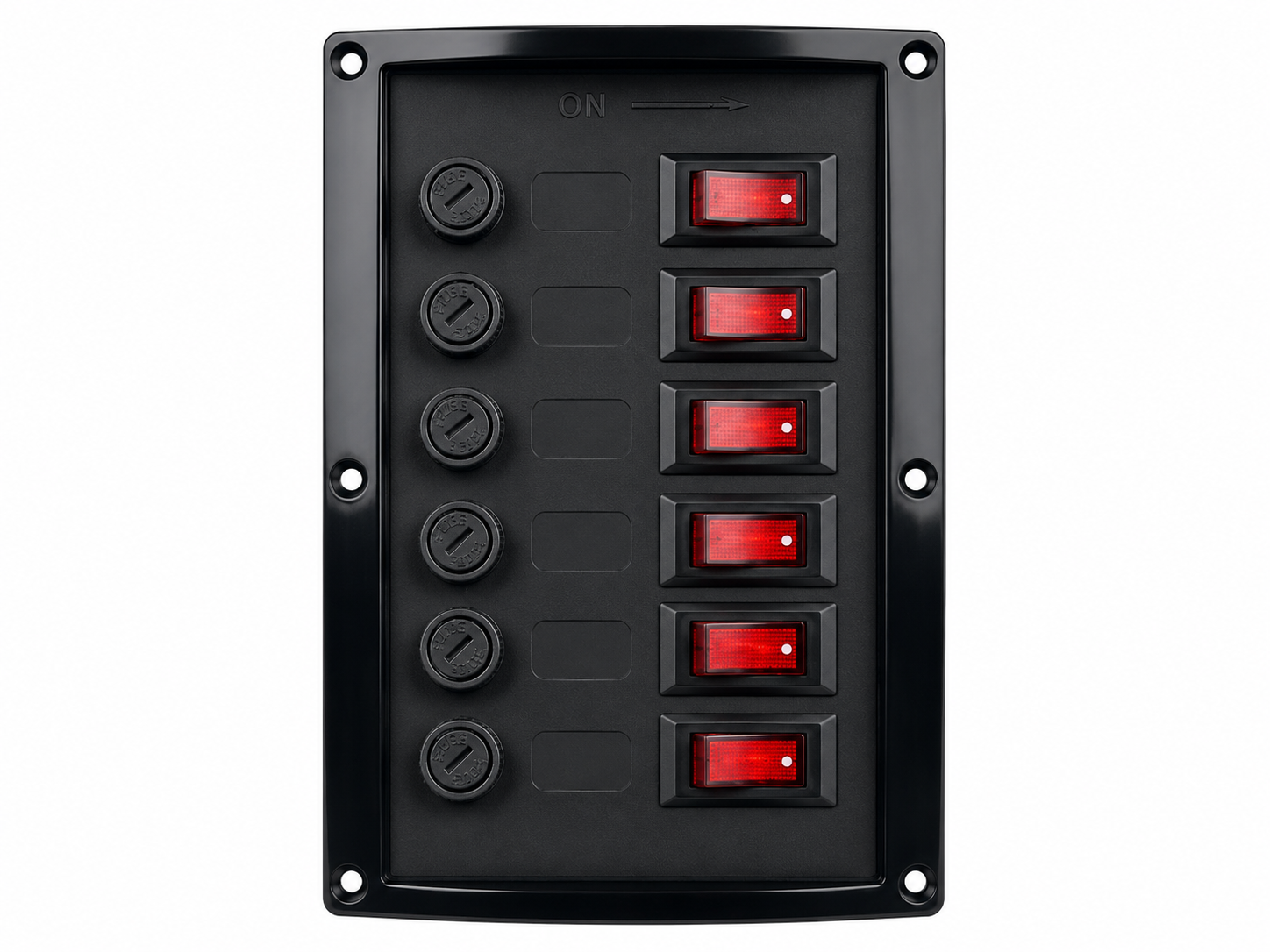 Talamex Elektrische 6er Schalttafel, vertikal (Kunststoff)