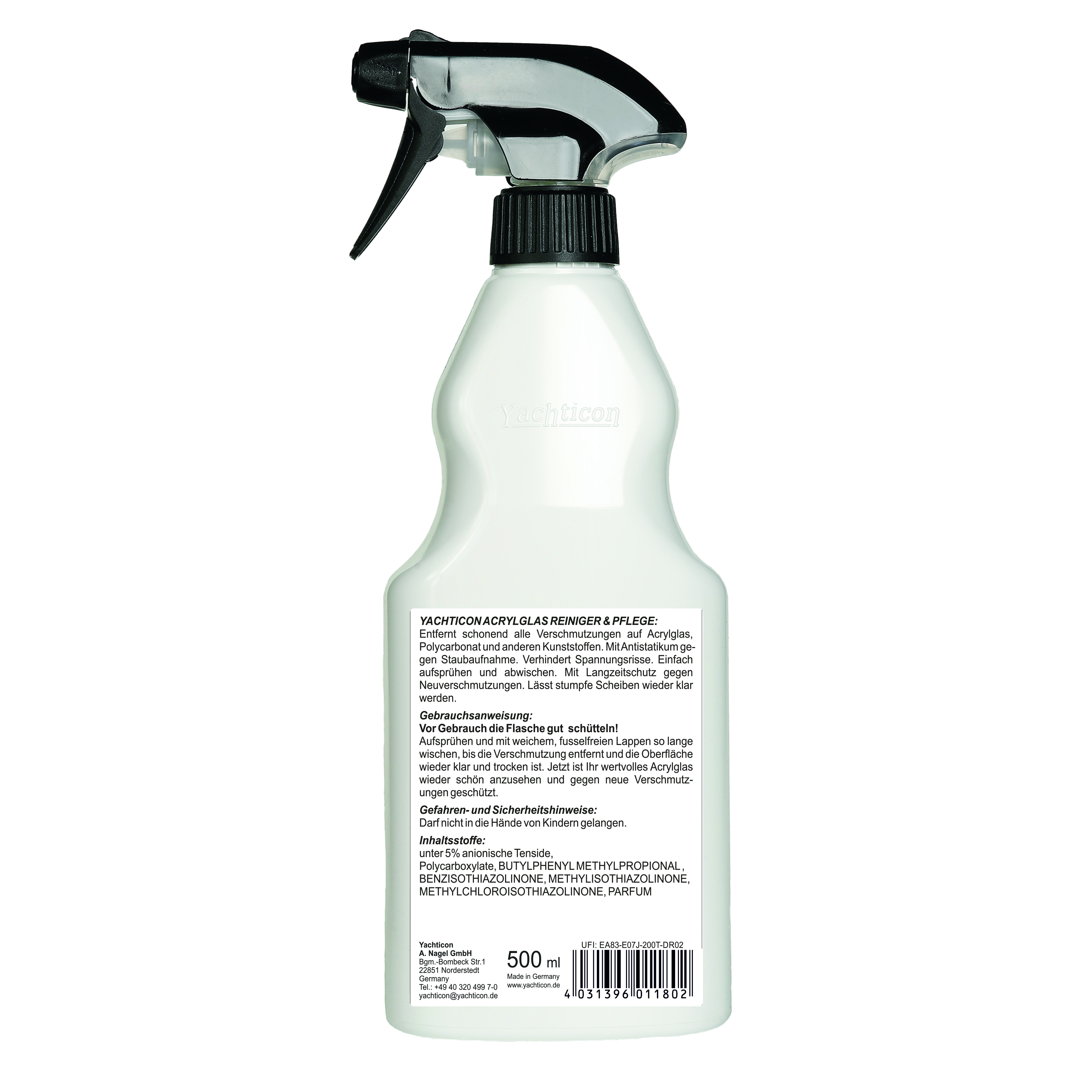 Yachticon Acrylglas Reiniger & Pflege, 500 ml