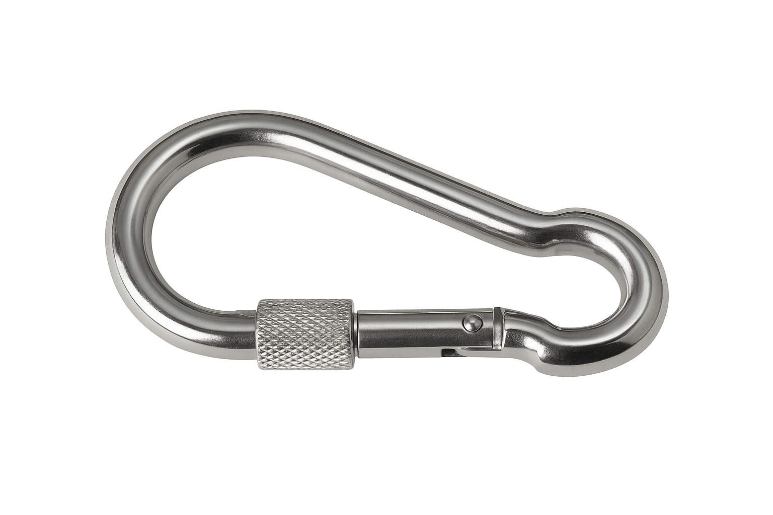 Osculati Karabiner Edelstahl mit Sicherungsmutter 8 mmØ, 80 mm