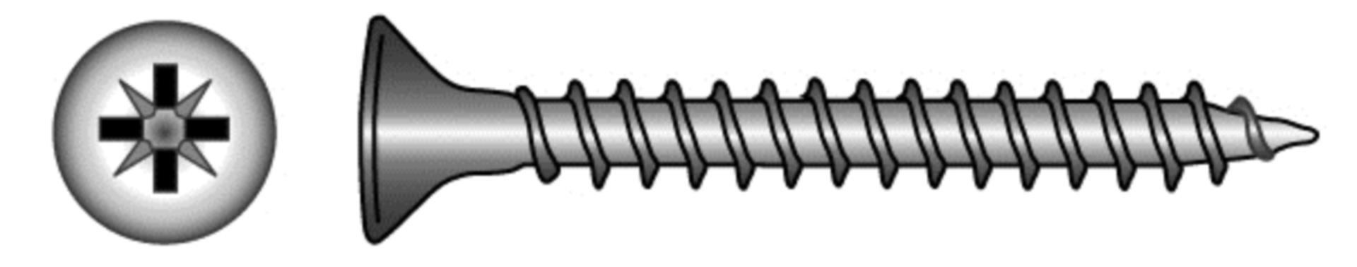 Marinetech M4.0 x 40 mm Spanplattenschraube Flach (6 Stück) DIN 1005 - A4