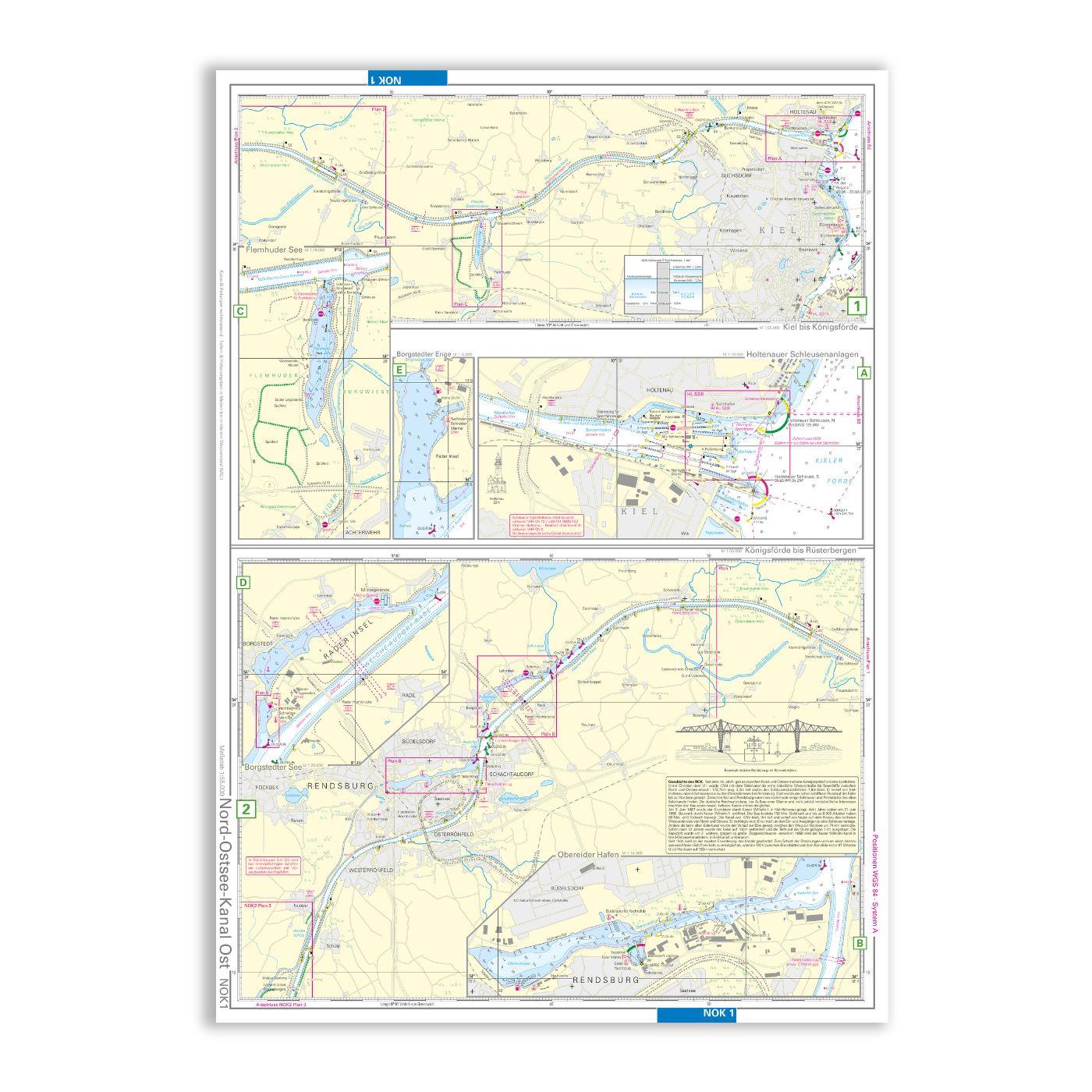 Nautischer Verlag NV Seekarte Nord-Ostsee-Kanal (Kiel-Canal)