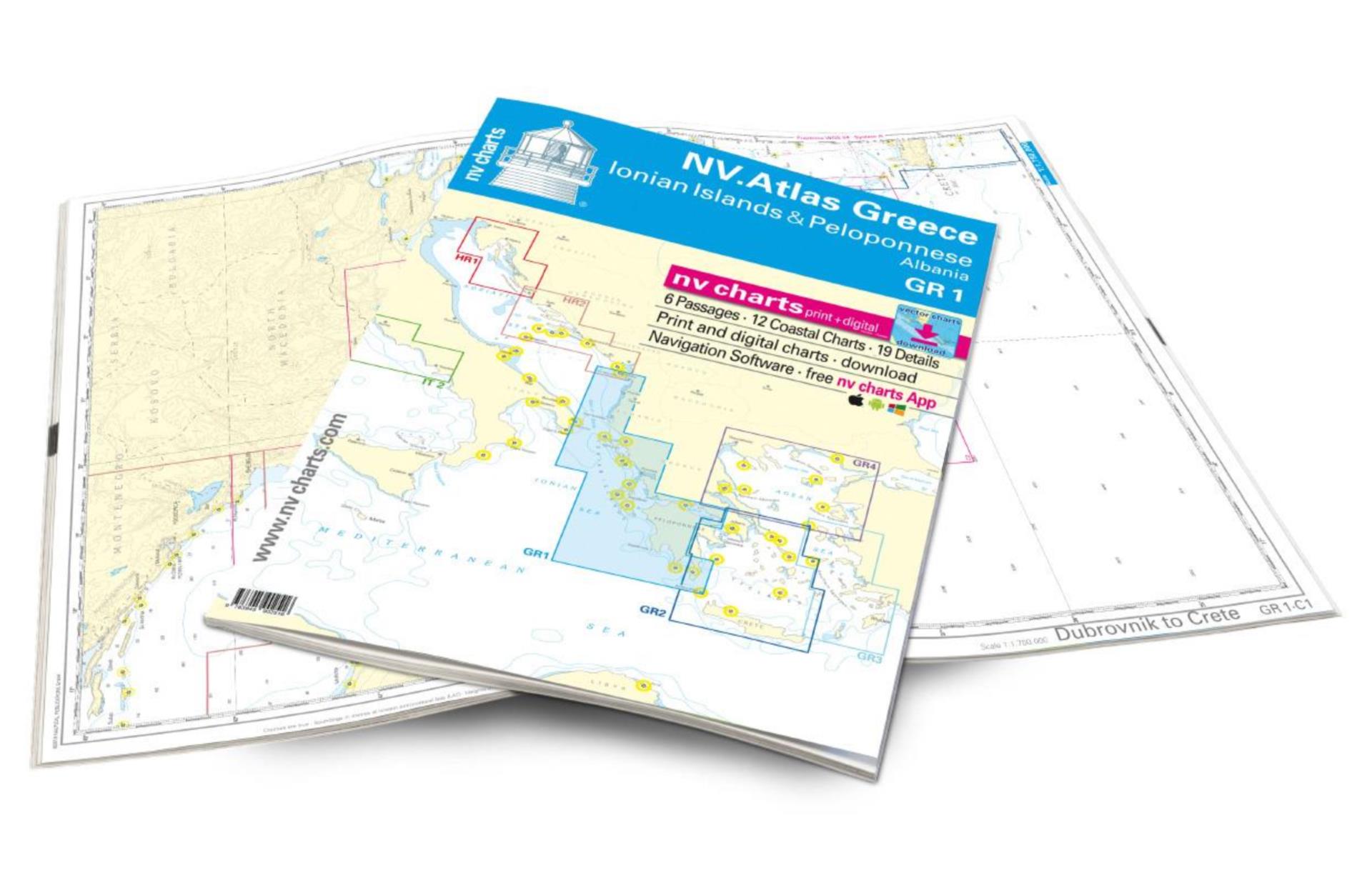 Nautischer Verlag NV Atlas Griechenland GR1 - Ionische Inseln & Peloponnes - Albanien 