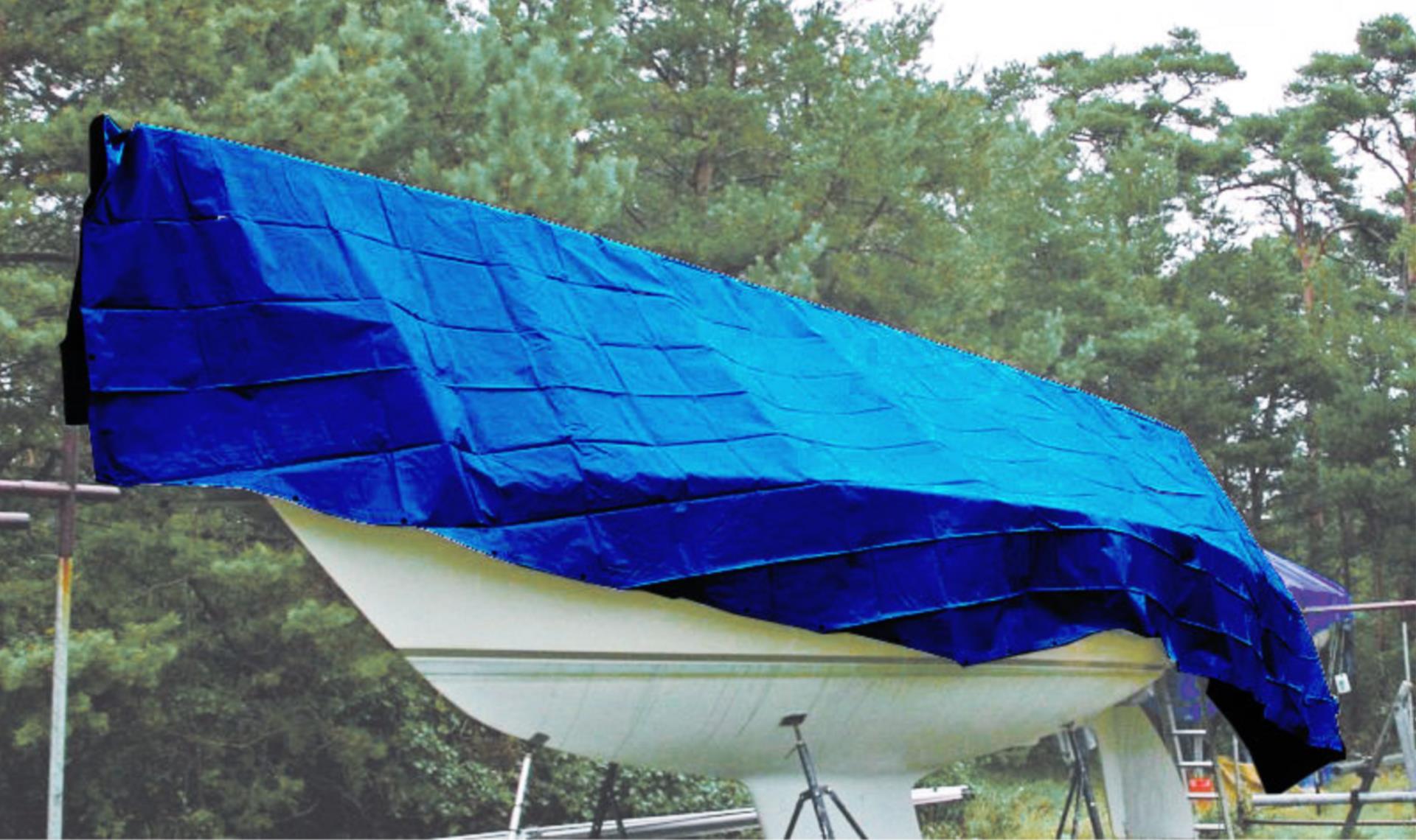 Abdeckplane mit verstärkten Ecken 90 g/qm, 2 x 3 m blau