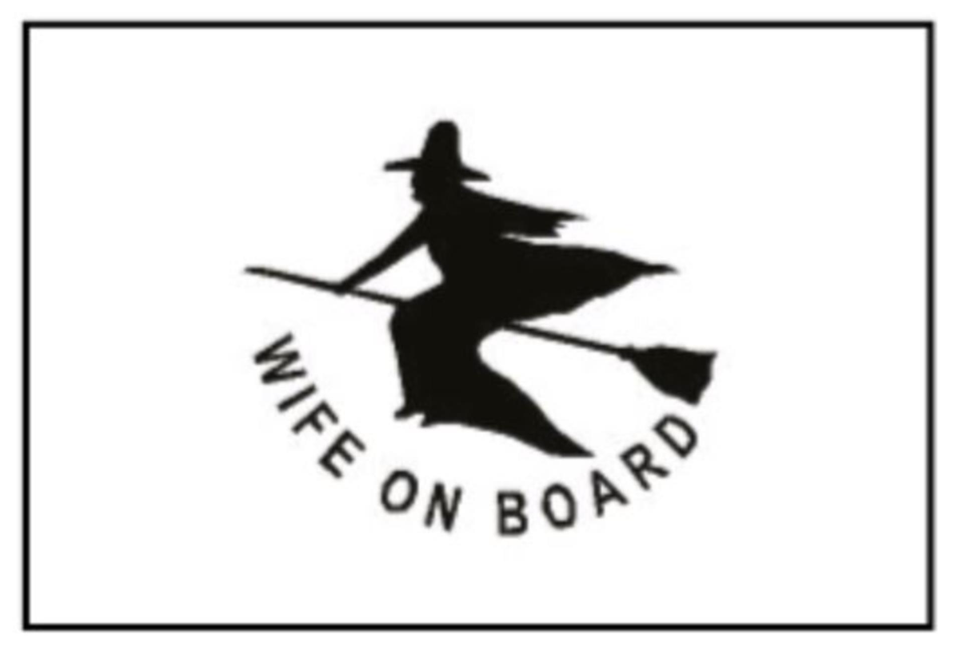 Wife on Board Flagge 20 x 30 cm
