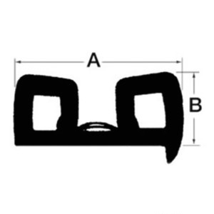 Osculati PVC-Scheuerleiste, 12 Meter, schwarz (45 x18)