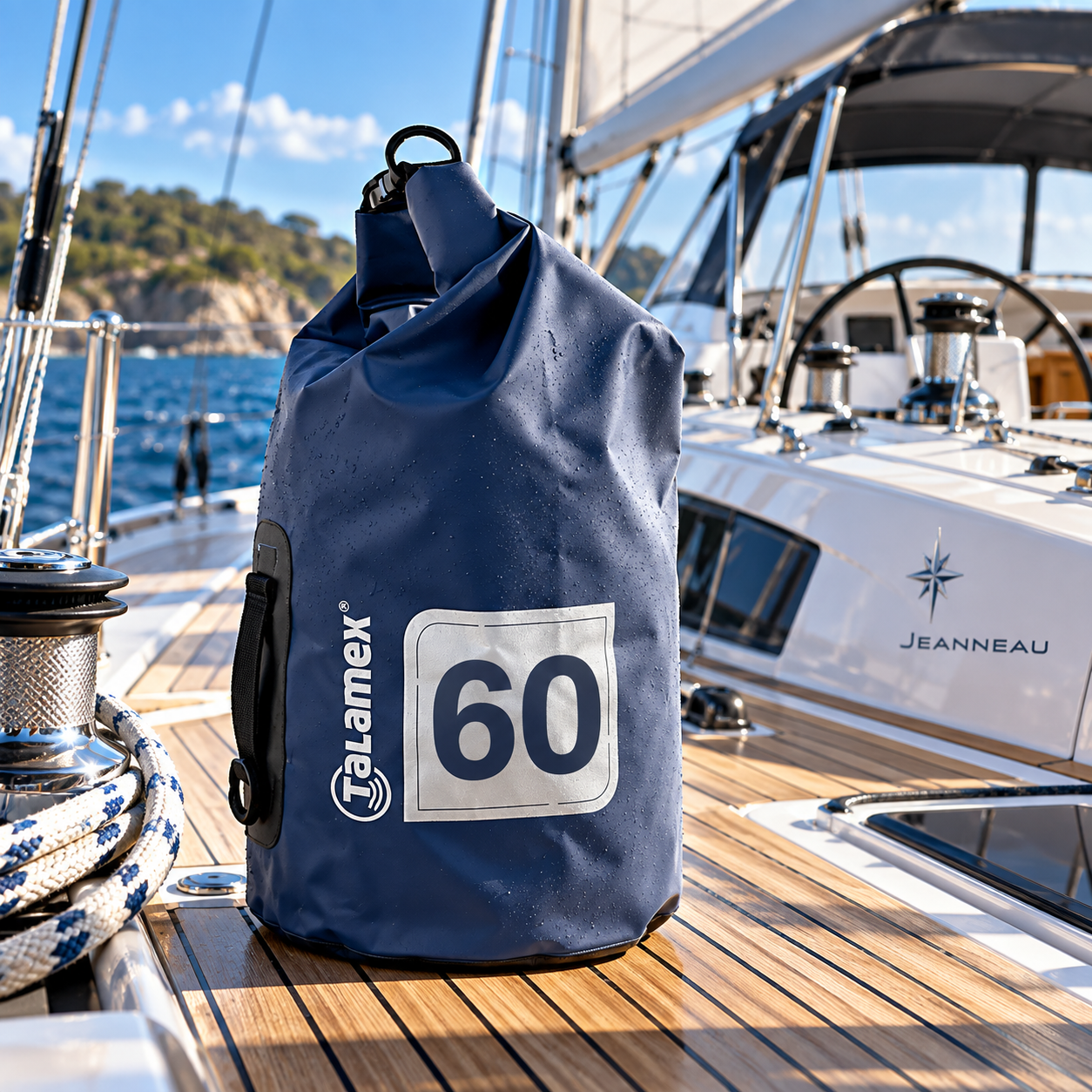 Talamex Wasserdichter Packsack, 60 Liter (88 x 32 cm)