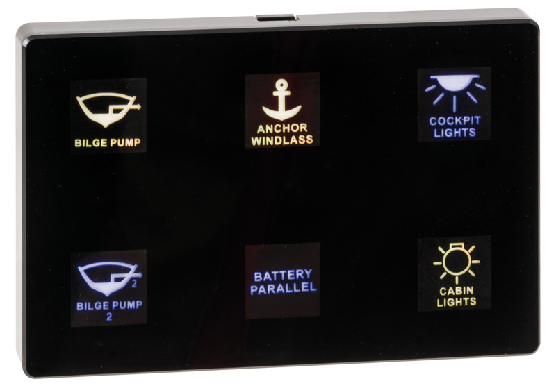 Osculati Touch-Bedienfeld 4 Schalter, programmierbar mit CAN-BUS Steuergerät