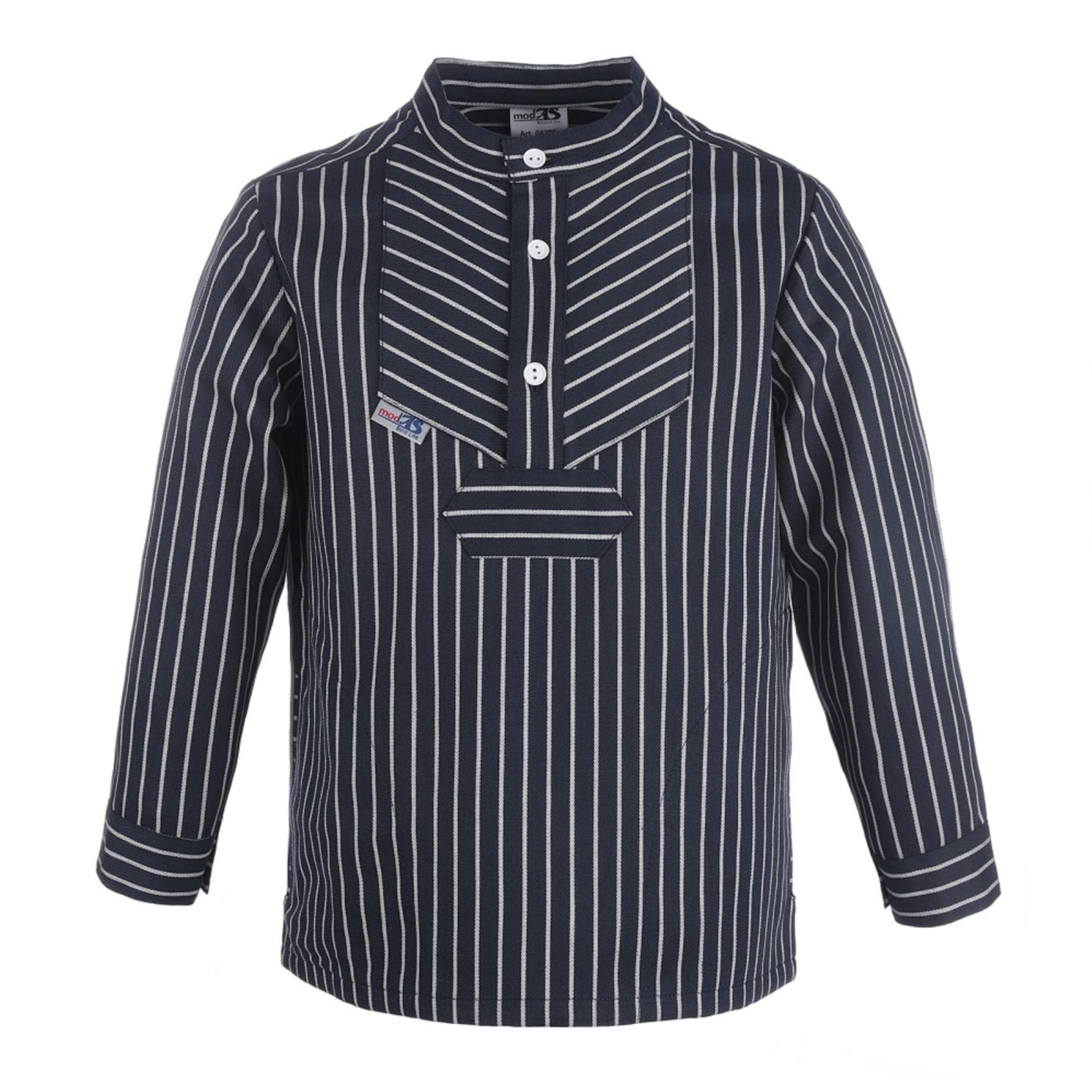 Modas Kinder-Fischerhemd Basic Line breiter Streifen, 110 / 116