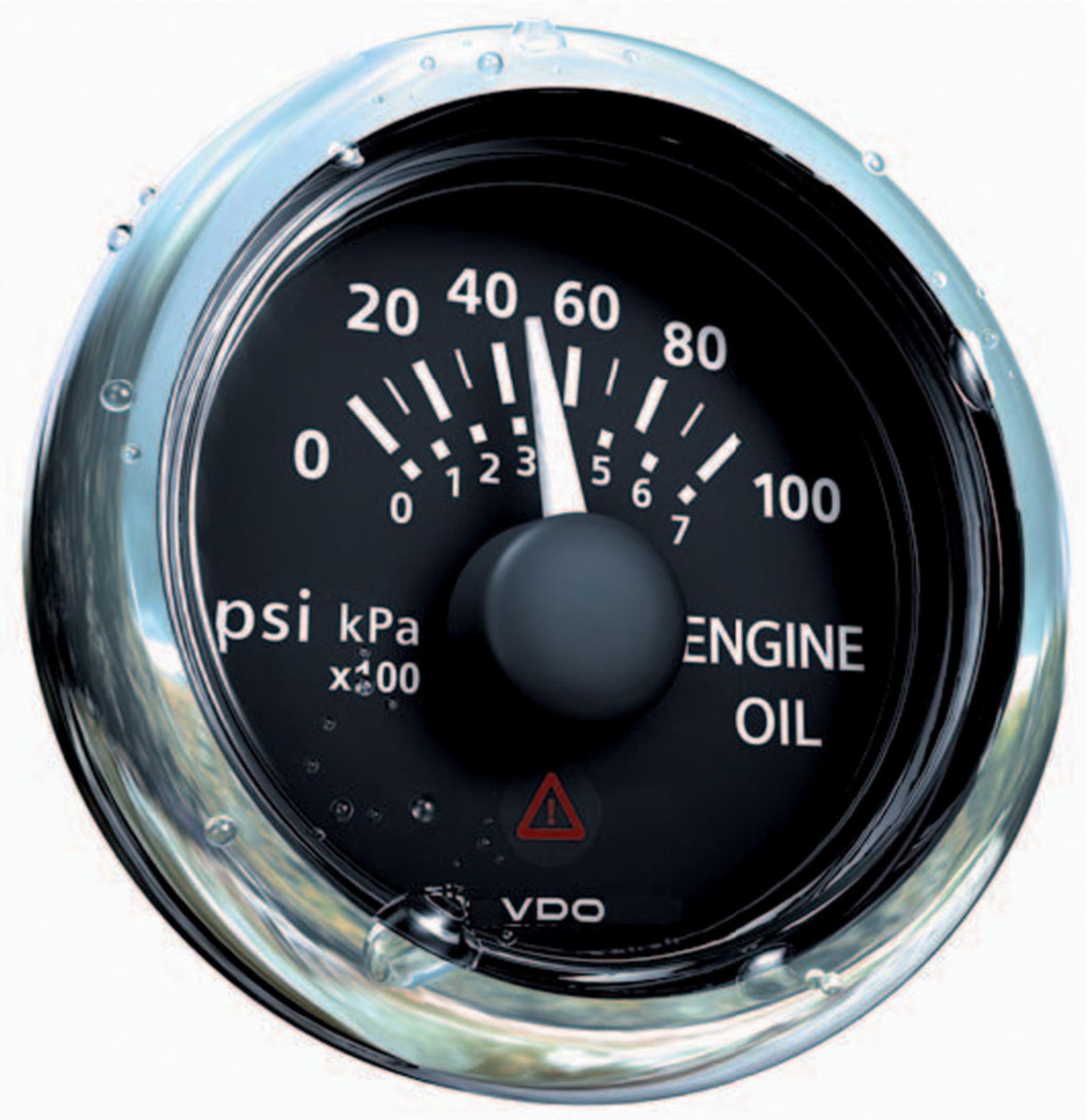 VDO Öldruckanzeige 52mmØ bis 2bar 12V weiß