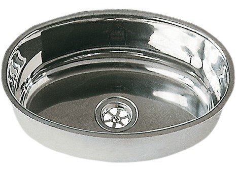 Osculati Spüle Edelstahl oval, 265 x 390 mm