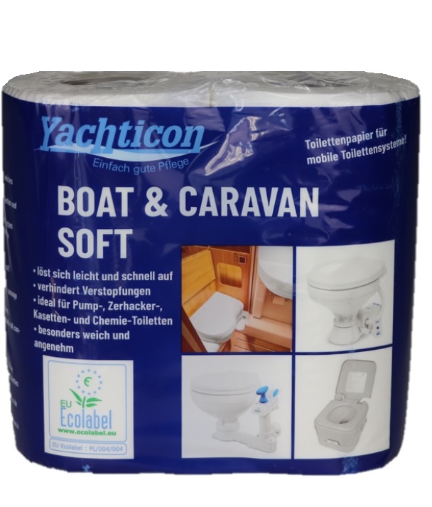 Yachticon Bio Soft Toilettenpapier, 4 Rollen