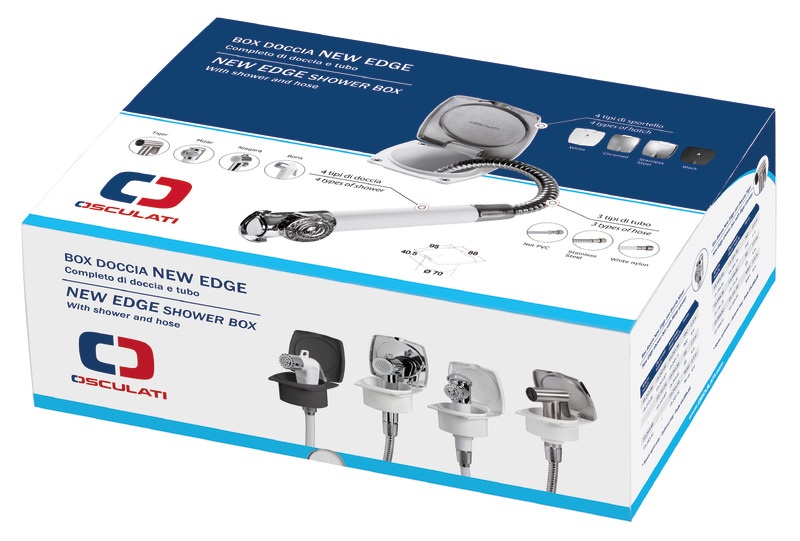 Osculati Cockpitdusche NEW EDGE Chrom mit 2,5 Meter Schlauch Osculati Cockpitdusche NEW EDGE Chrom mit 2,5 Meter Schlauch