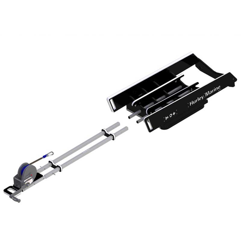 Hurley Marine Hurley H3O+ Davit System mit Handwinde schwarz