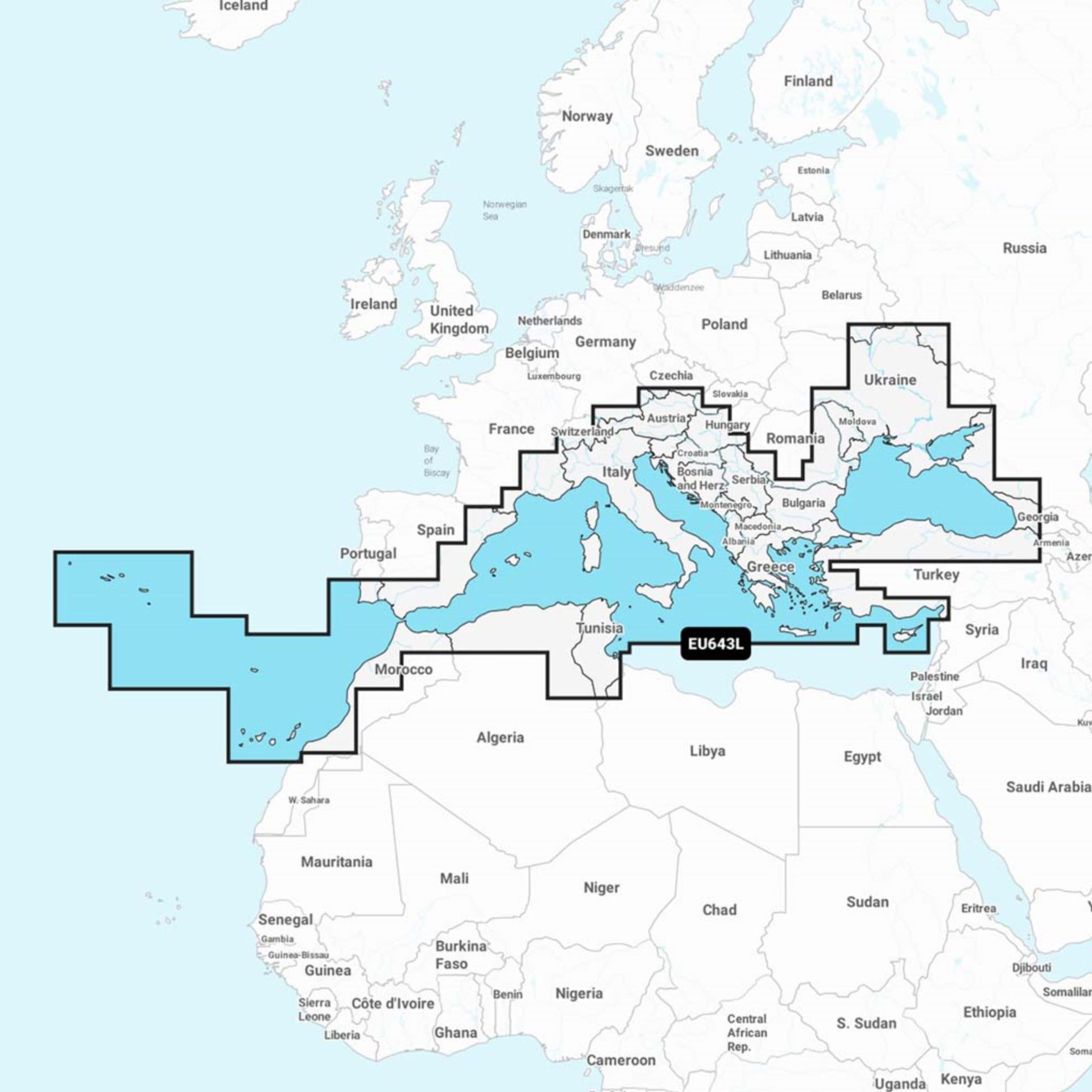 GARMIN NAVIONICS+ EU643L Mediterranean & Black Sea