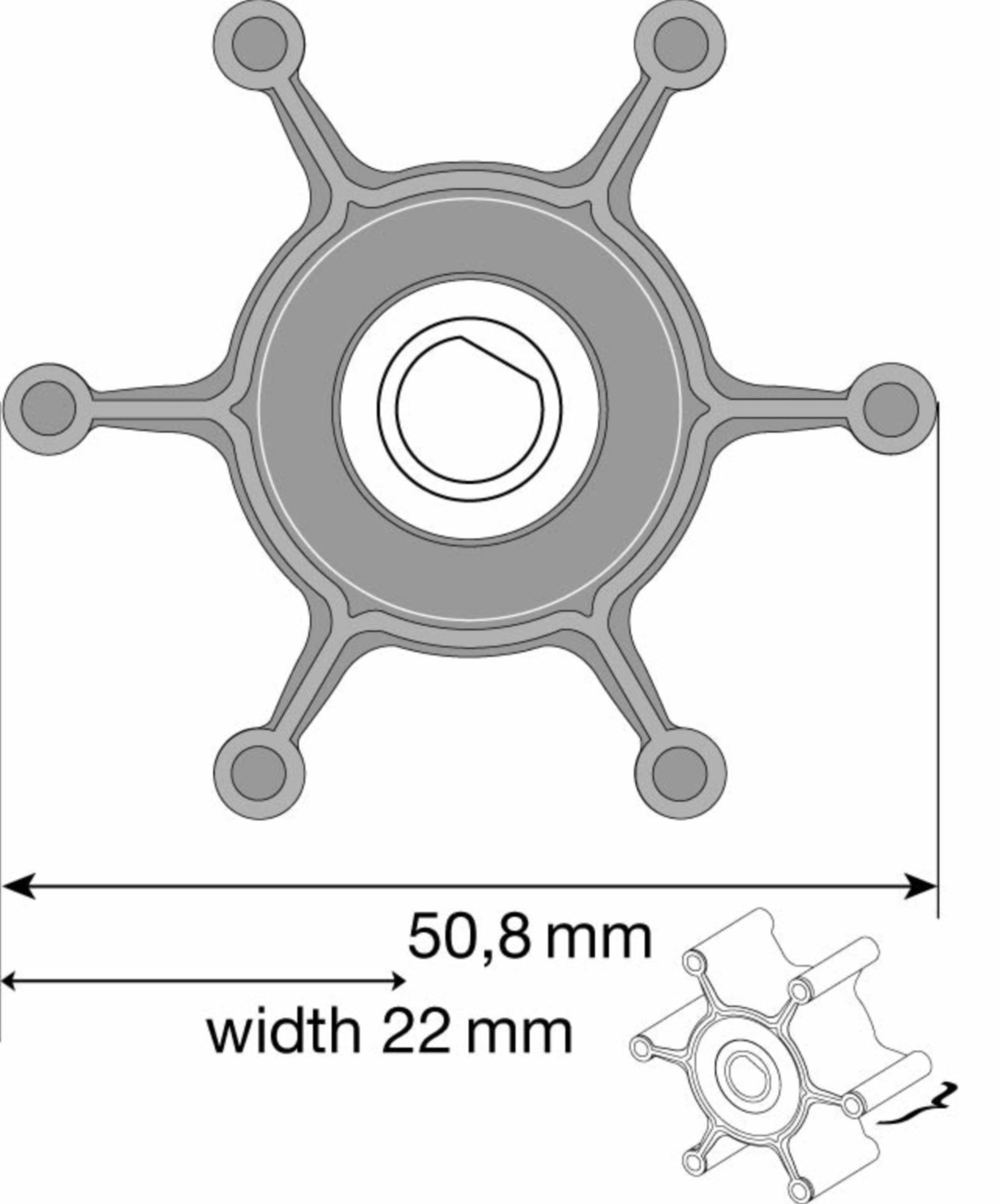Johnson Impeller Nitril für Pumpe F4B-19 (09-824P-9)