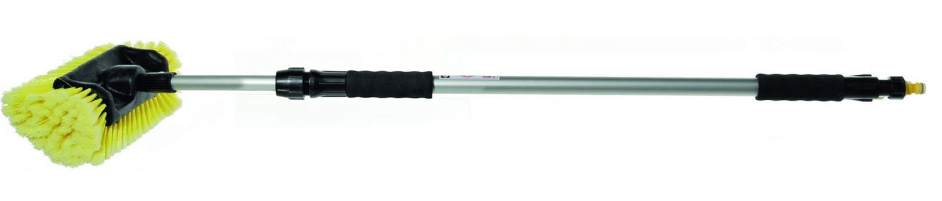 Yachticon Waschbürste mit Seitenborsten & AluminiumTeleskopstiel