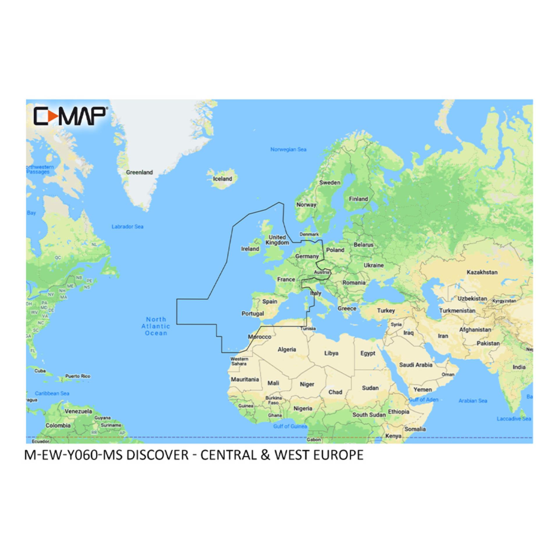 C-MAP CENTRAL, WEST AND SOUTH EUROPE NSX