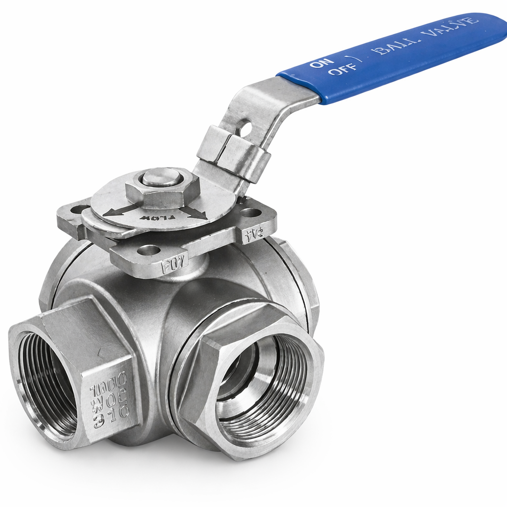 Osculati 3-Wege Edelstahl Ventil 1", 30 mmØ