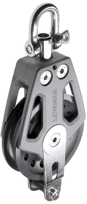 Lewmar Synchro Einfachblock mit Hundsfott, 60 mm